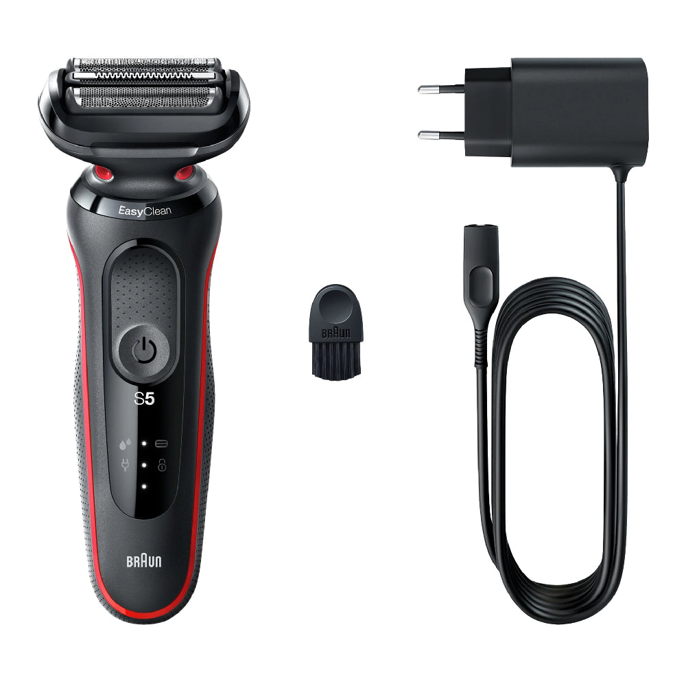 Braun | 51-R1000s | Shaver | Series 5 | Cordless | Wet & Dry | AutoSense | Black / Red