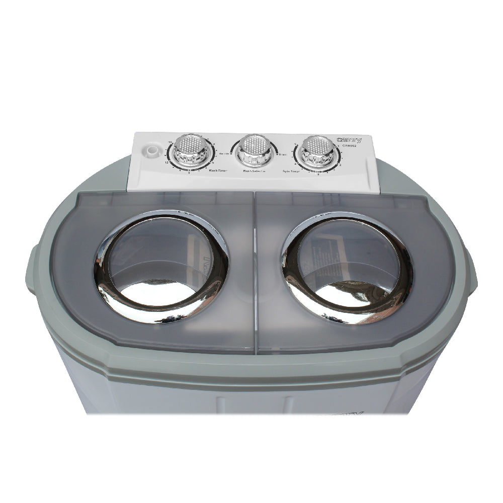 Camry | CR 8052 | Washing machine | Semi-automatic Twin Tub | Washing 3kg / Spin 1kg | 1300 RPM | White / Grey