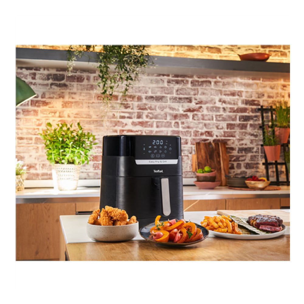 Tefal | EY505815 | Airfryer & Grill | Easy Fry and Grill | 1400W | 4.5L | 8 programs | Extra Crisp | Black