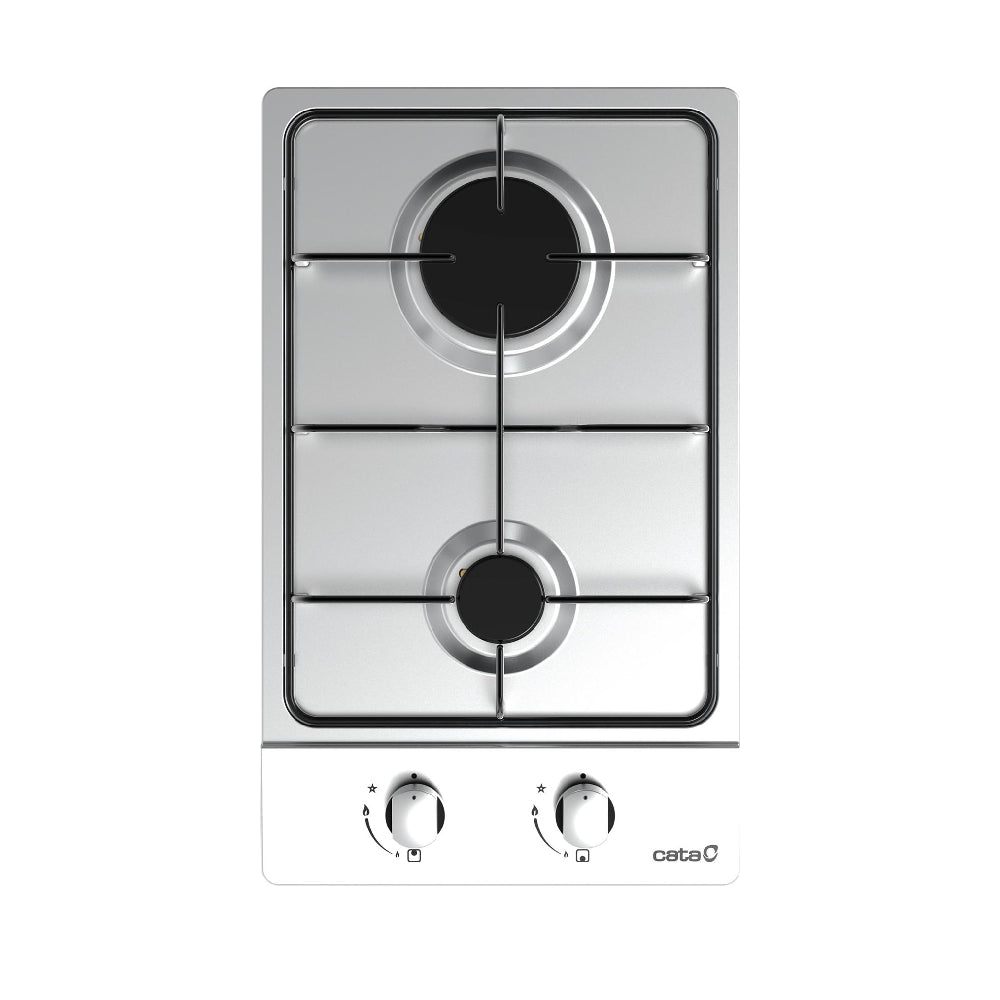 Cata | GI 3002 X | Built-in Hob | Domino | Gas | 2 zones | Electric Ignition | Gas Stop | Stainless Steel