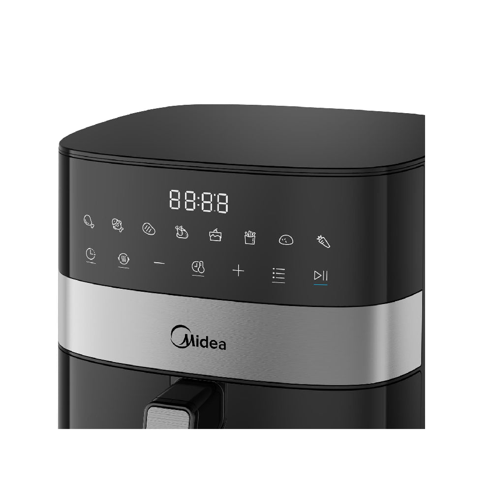 Midea | MF-CN65E black | Air fryer | 1700W | 6.5L | 8 programs | Touch Screen | Black