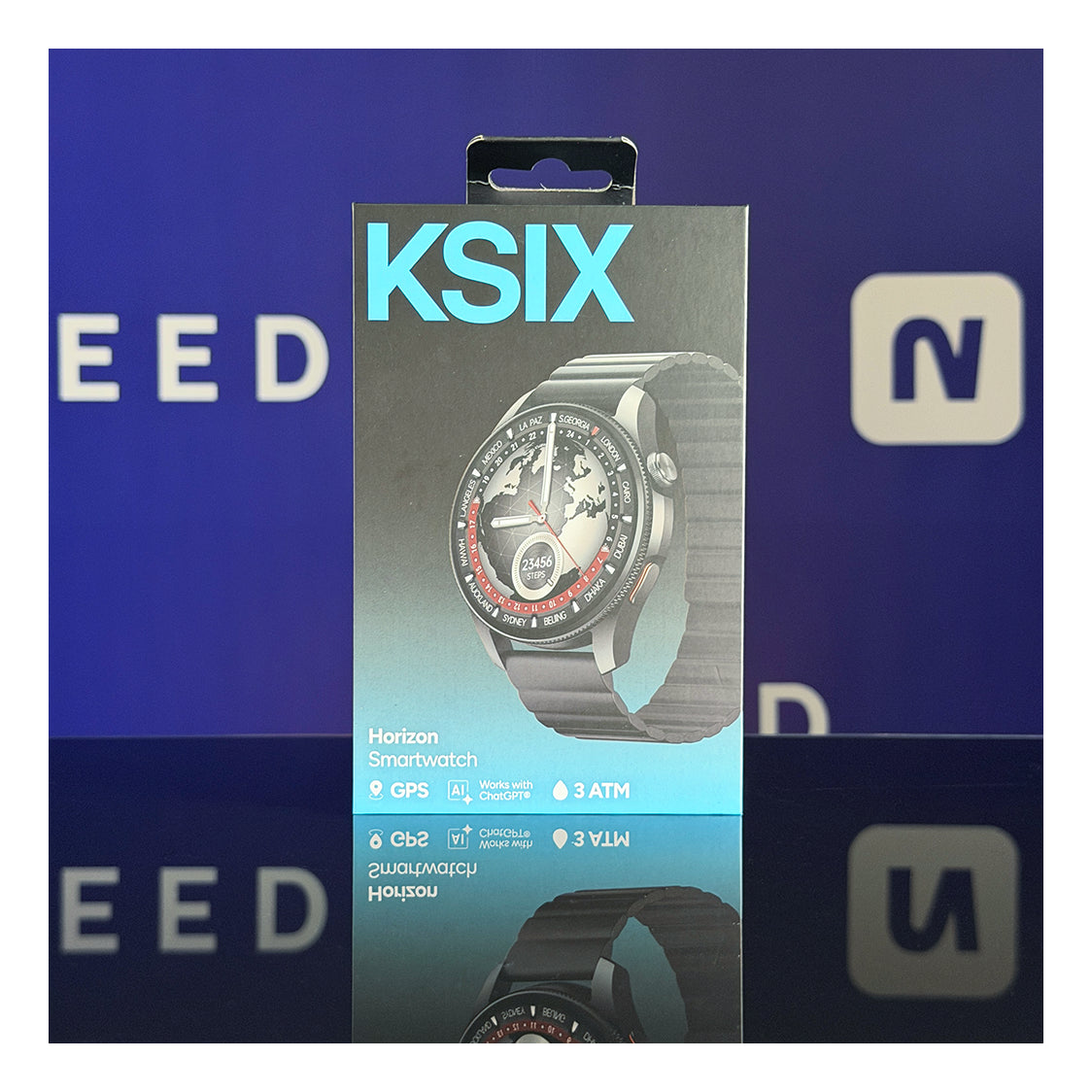 KSIX | Horizon Smartwatch | GPS | 1.43" AMOLED | Bluetooth Calls | 3 ATM | Black