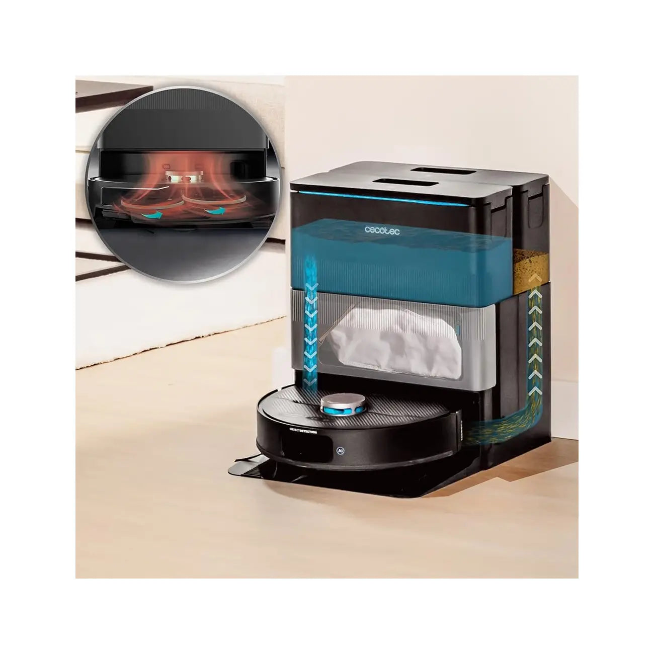 Cecotec | Robot Vacuum Cleaner | Conga X70 | Wet&Dry | Operating time (max) 240 min | Black