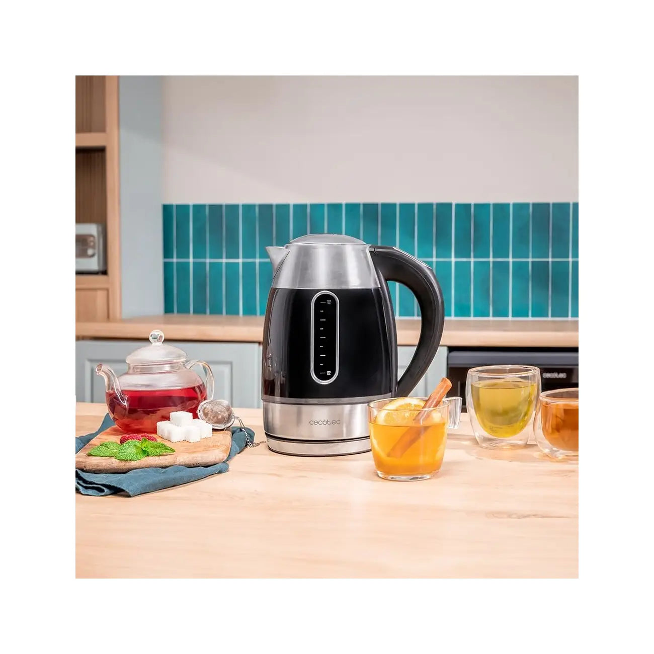 Cecotec | Kettle | Thermosense 400 VisionLight | 1.7 L | Black | Silver