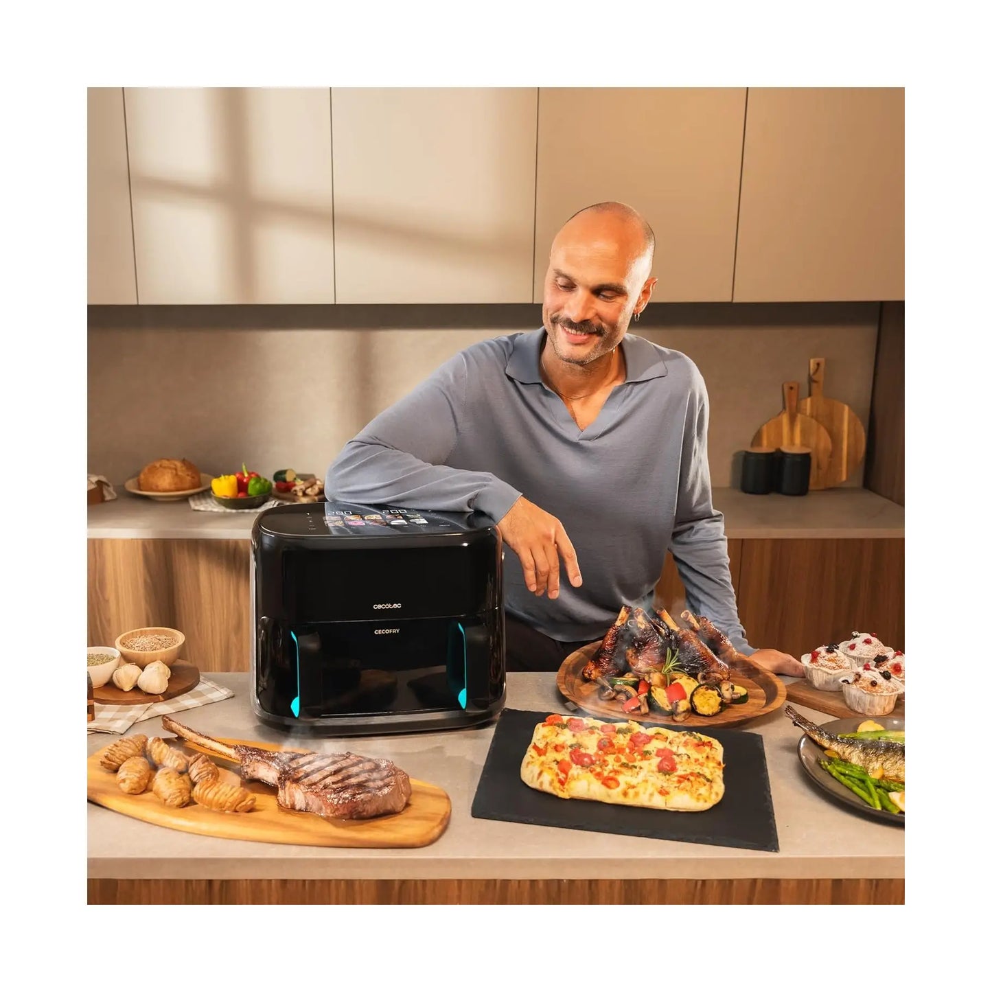 Cecotec | Double hot air fryer | Cecofry&Grill Smokin'Prime 11000 | 2800 W | 11 L | Black
