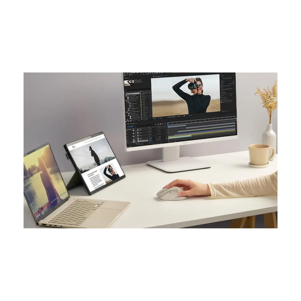 ASUS | Maus | MD105 | Optisch | Kabellos | 2,4 GHz | 2400 dpi | Weiß