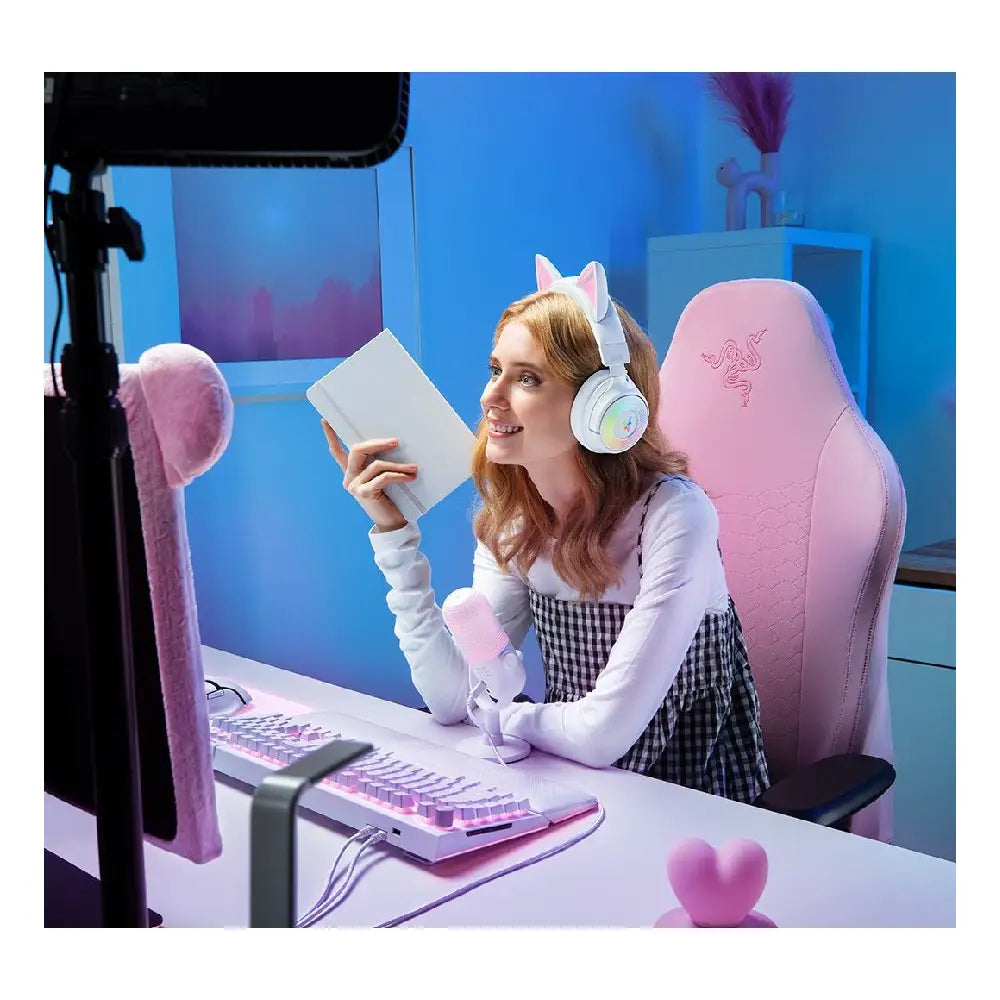 Razer | Headset | Kraken Kitty V3 Pro | 70 Std. | THX Spatial Audio | Tri-Mode Wireless | Quartz-Pink