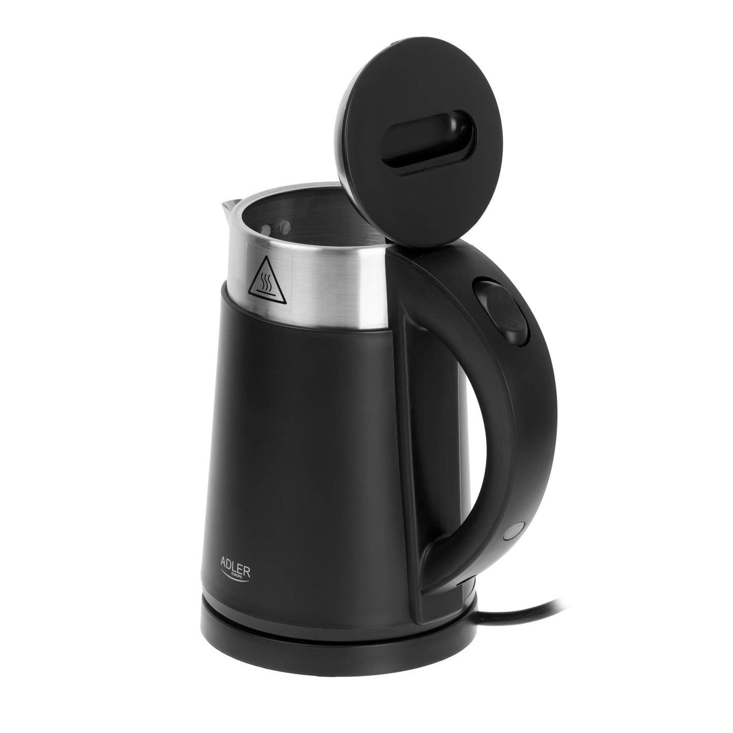 Adler | Kettle | AD 1372b | 800 W | 0.6 L | Stainless steel | Black