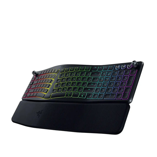 Razer | Gaming Keyboard | Ergo | Wireless, wired | Backlit RGB Chroma | Membrane / scissors | Black