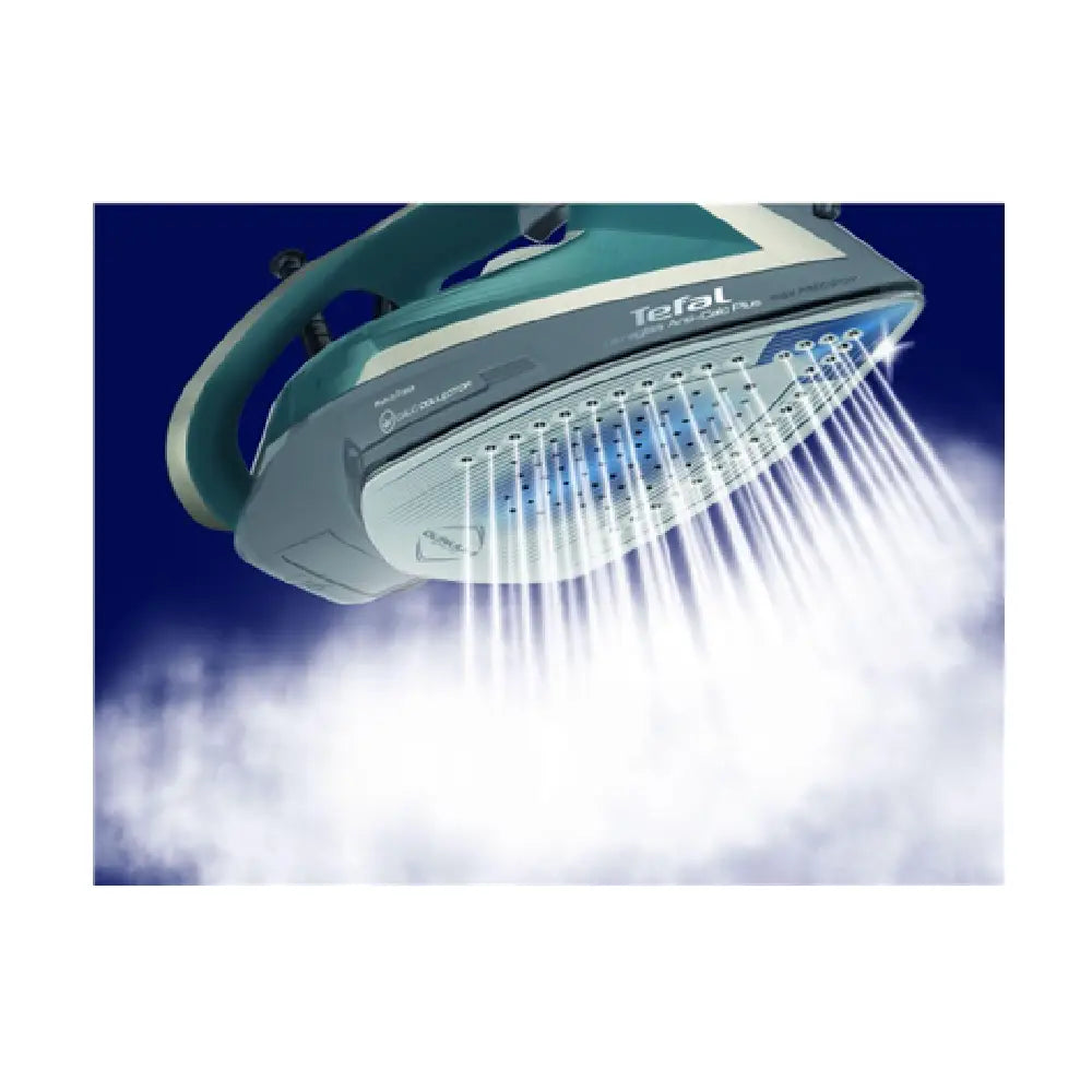 Tefal | Steam Iron | Ultragliss Plus FV6842E0 | 2800 W | 50 g/min | 260 g/min | Durilium Airglide | Turquoise / Black