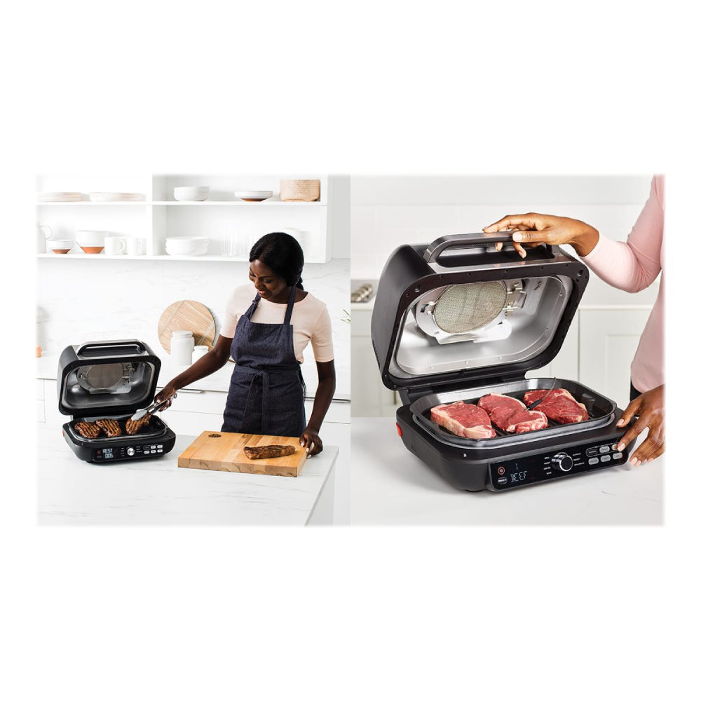 Ninja | Foodi Max Pro Health Grill, Kochplatte & Heißluftfritteuse | AG651EU | Elektrogrill | Schwarz