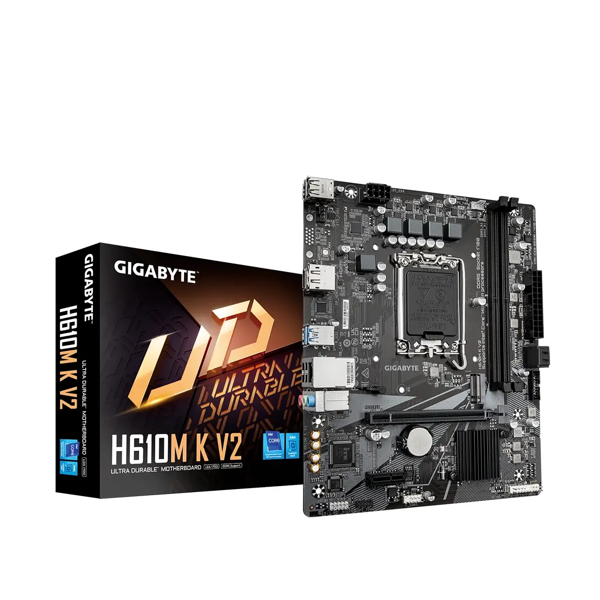 Gigabyte | H610M K V2 | Processor Socket LGA1700 Socket | Chipset Type Intel H610 Express | DDR5 SDRAM