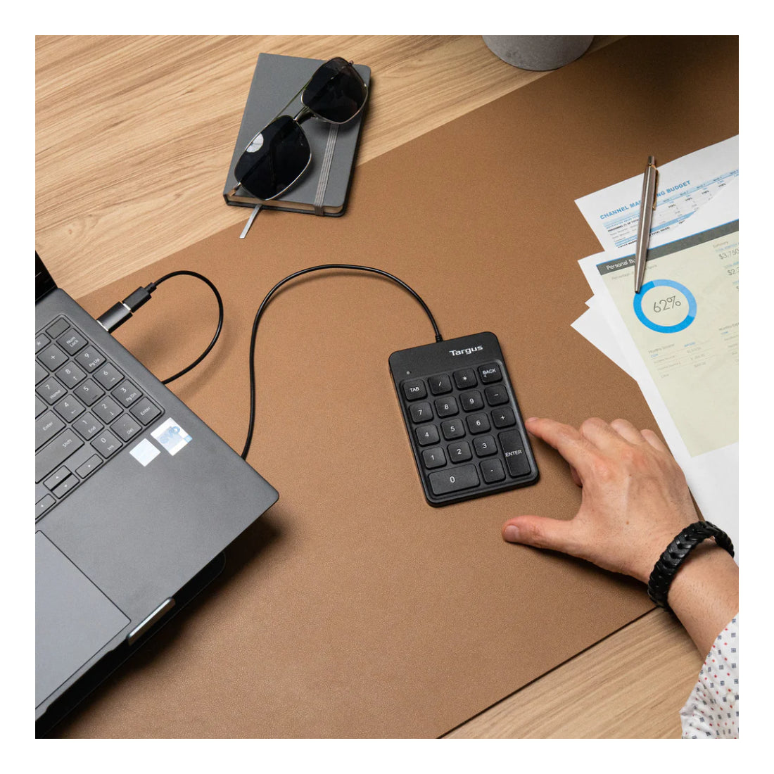 Targus | Numeric EcoSmart | AKP13GL | Ziffernblock | Kabelgebunden | USB-C | Schwarz