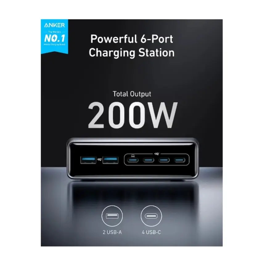 Anker | Prime | Charger 200 W, 6 Ports, GaN | A2683341