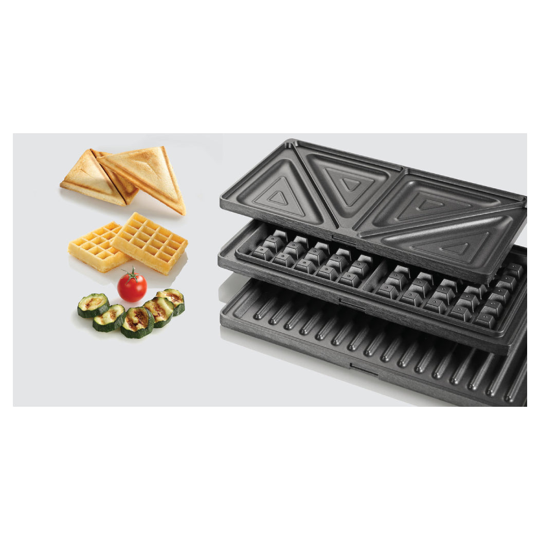 Gorenje | Sandwich Maker | SM703GCG | 700 W | 3 Plates | Sandwiches, Waffles & Grill | Grey