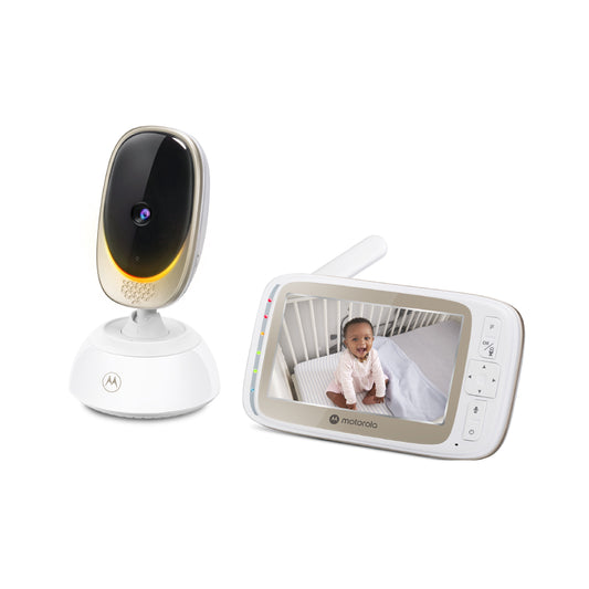 Motorola | VM85 CONNECT | 5" Wi-Fi Video Baby Monitor | Mood Light | White / Gold
