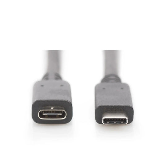 Digitus | USB-C extension cable | 24 pin USB-C | Male | Female | 70 cm | Black