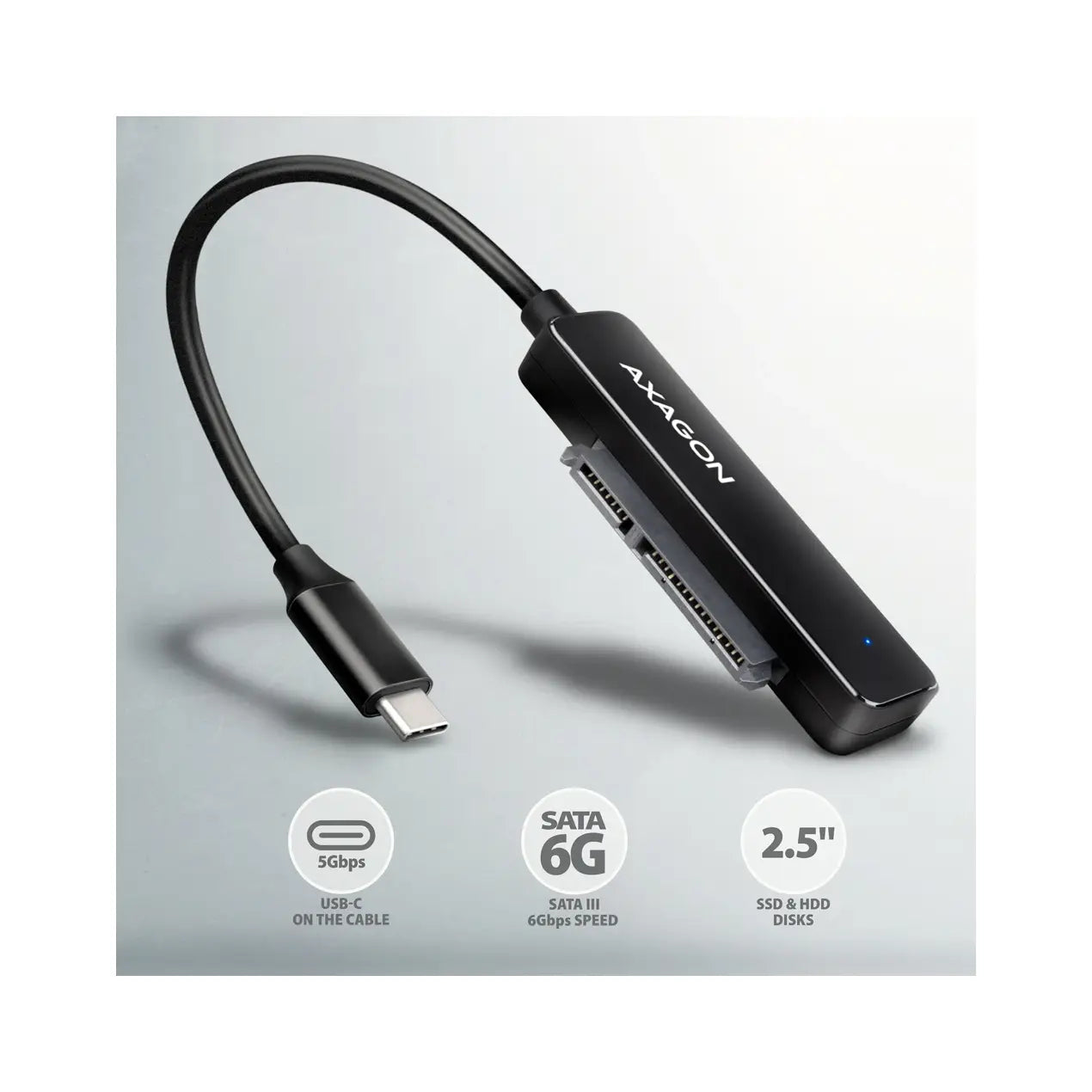 AXAGON | SLIM adapter USB-C | ADSA-FP2C | 5Gbps | SATA 6G