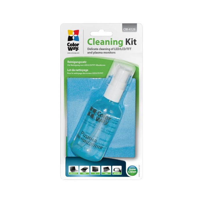 ColorWay | Standart | Display Cleaning Kit | CW-4129 | 100 ml Cleaning Liquid | Microfibre Cloth