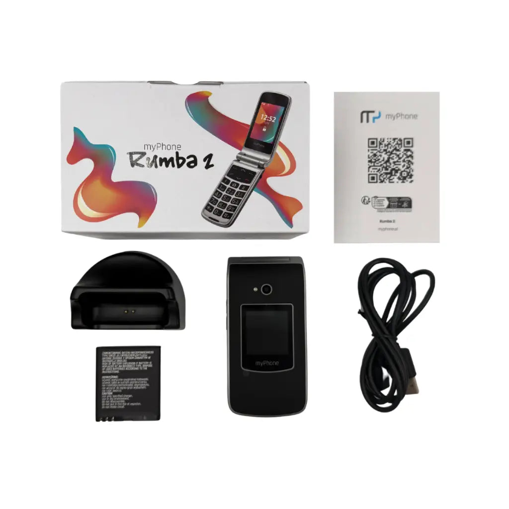 myPhone | Rumba 2 | TEL000557 | Feature Phone | 2.4" TFT | Single-SIM | 800 mAh | Black/Silver