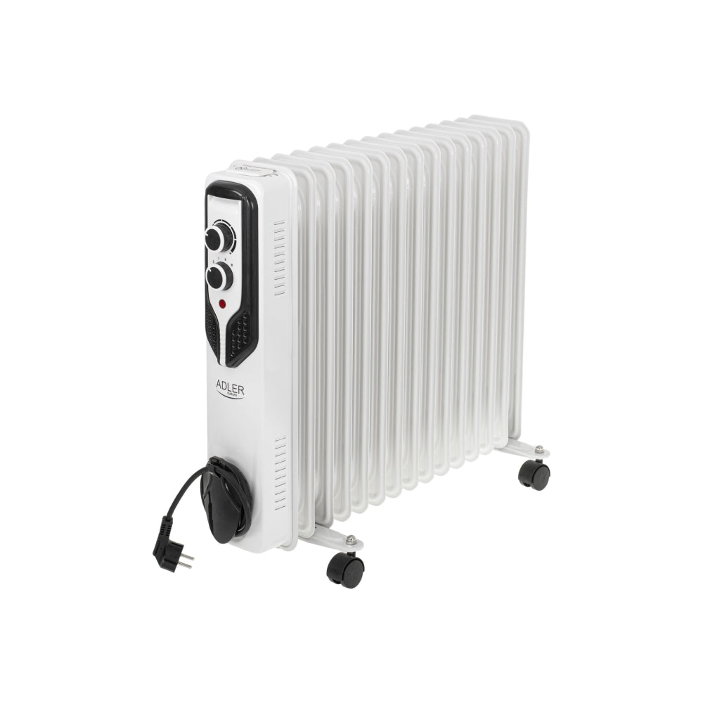 Adler | AD 7819 | Radiateur à bain d'huile | 2500 W | 3 niveaux de puissance | Blanc
