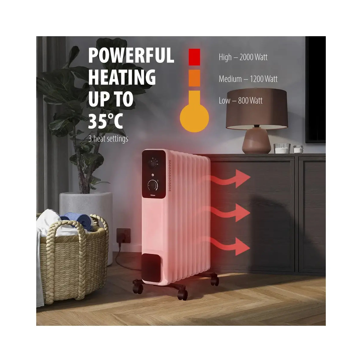Tristar | Oil Filled Radiator | KA-5379 | 2000 W | White