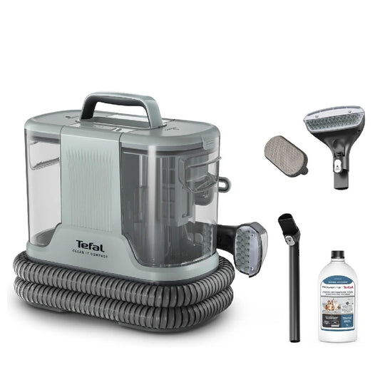 TEFAL | IZ3020F0 | Clean It Compact | 400W | Spot Cleaner | Wet Cleaning | Eucalyptus Green