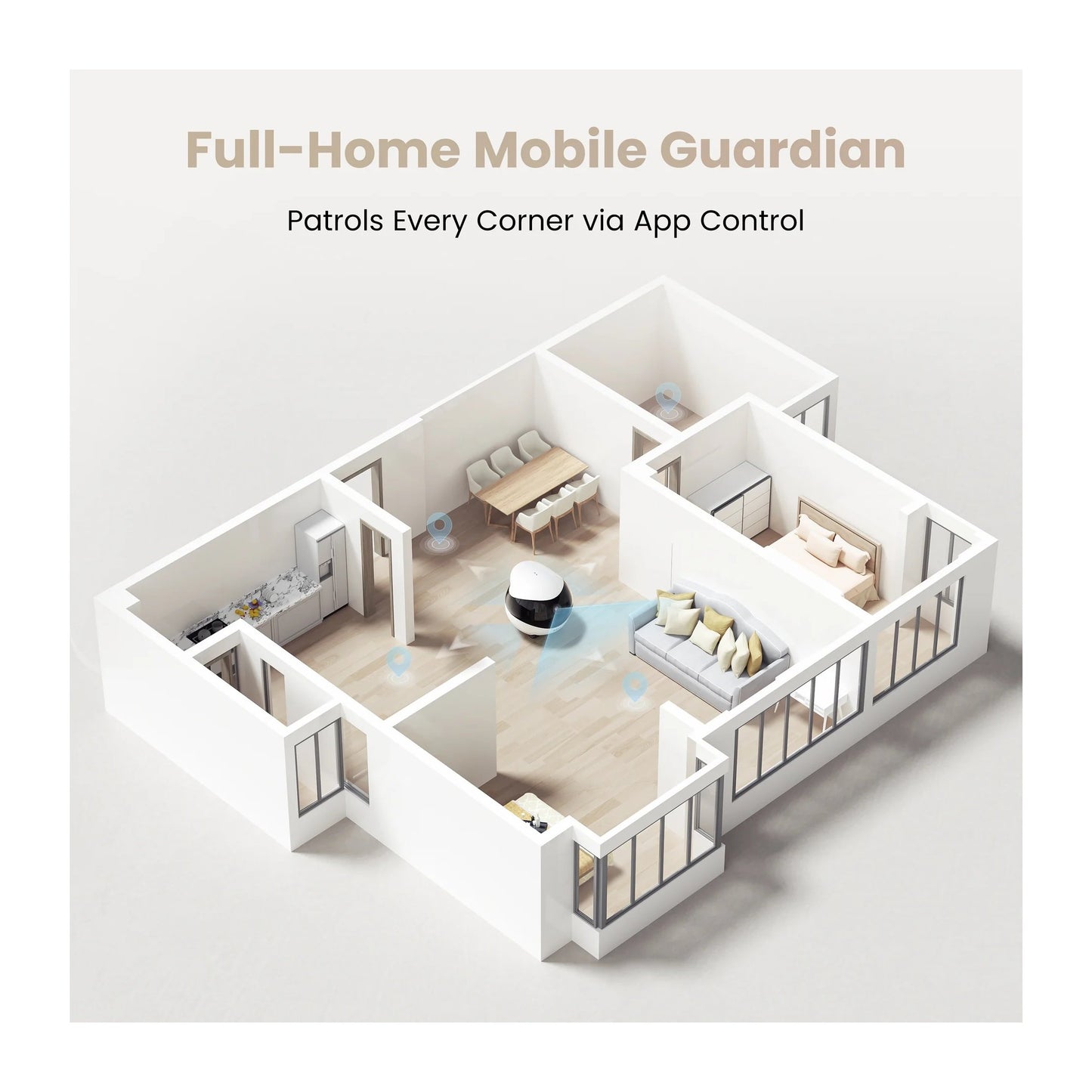 Enabot | Companion Robot | EBO AIR 2 | Compact | Maximum Memory Support 256G