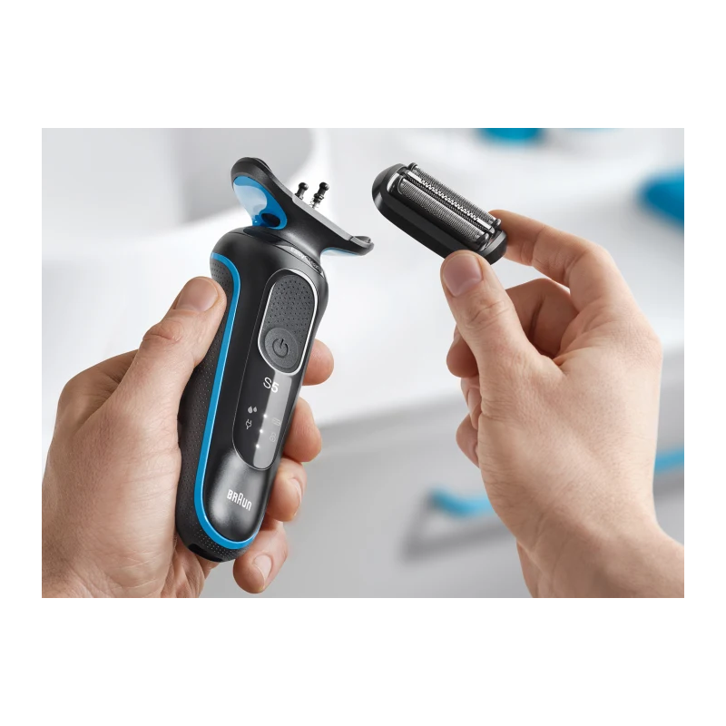 Braun | Shaver | 51-B1000s | Operating time (max) 50 min | Wet & Dry | Black/Blue