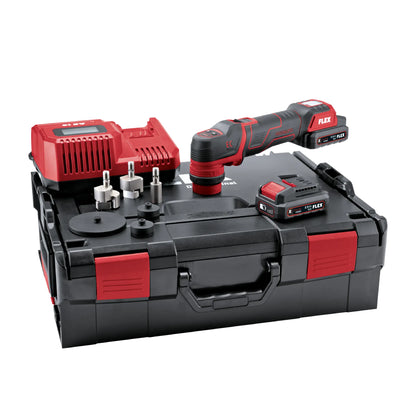 FLEX | PXE 80 12-EC/2.5 SET | Smart Cordless Polisher 12V | Red/Black