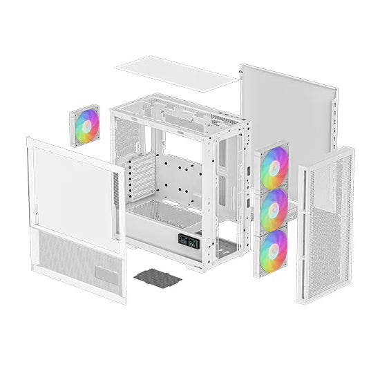 DeepCool CH560 Digital | Mid-Tower | White | Side Window | ATX | No PSU