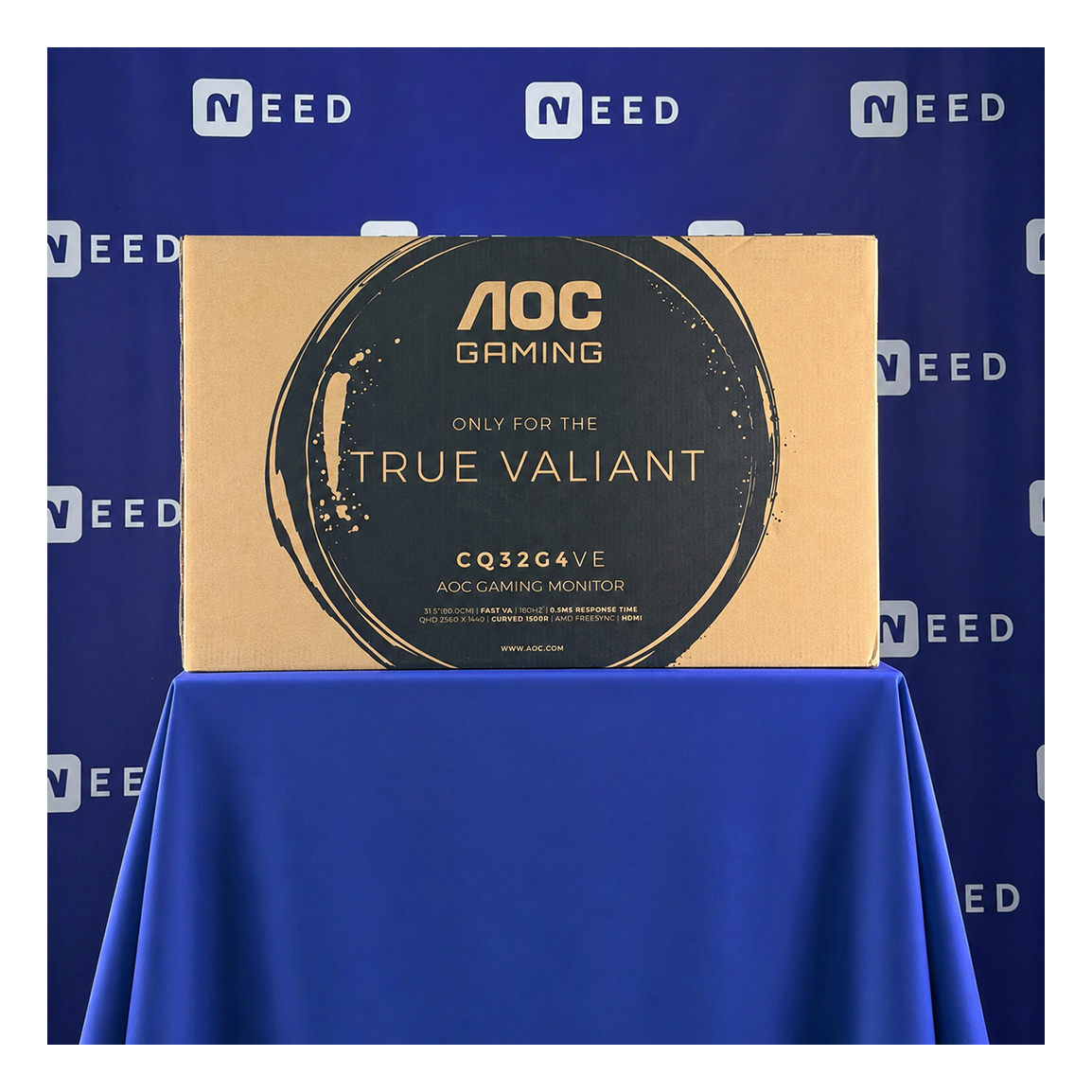 AOC Gaming | CQ32G4VE | 32 in | Fast VA | QHD 2560 x 1440 (DisplayPort: 180 Hz, HDMI: 144 Hz) | 300 cd/m² | 2xHDMI, DisplayPort | Tilt