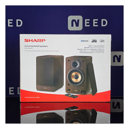 Sharp | Aktive Regallautsprecher | CP-SS30(BR) | 60 W | Bluetooth | Braun