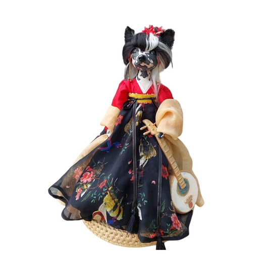 Unique Artistic Doll | Handmade | Chinese Crested Dog