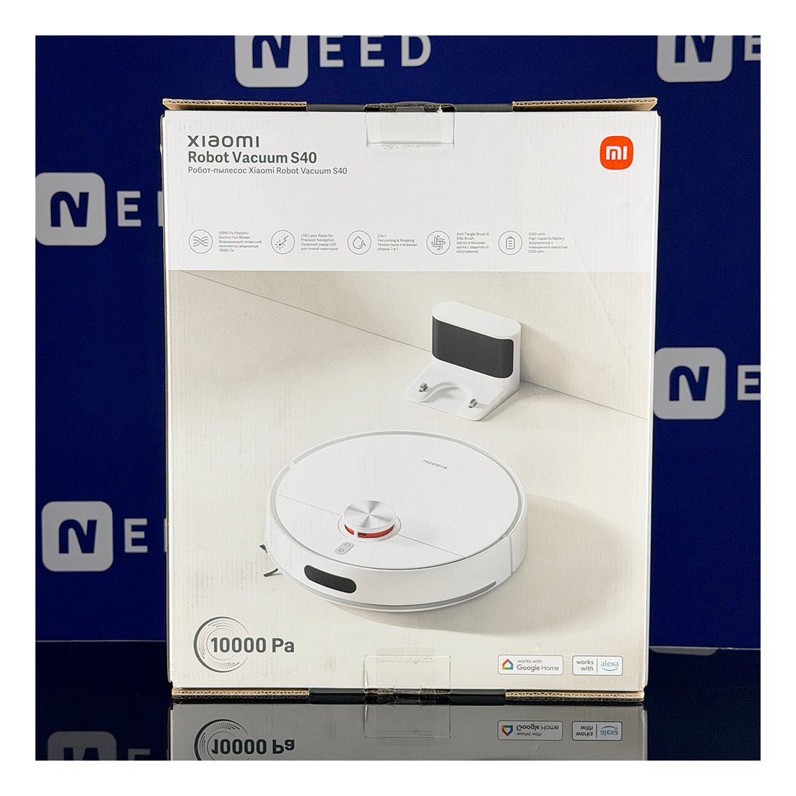 Xiaomi Robot Vacuum S40 EU | Wet&Dry | 5200 mAh | Dust capacity 0.52 L | 10000 Pa | White