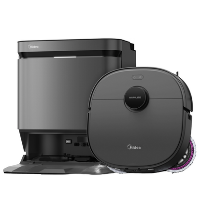 Midea Robot Vacuum Cleaner | V15 | Wet&Dry | 5200 mAh | Dust capacity 3 L | 16200 Pa | Black