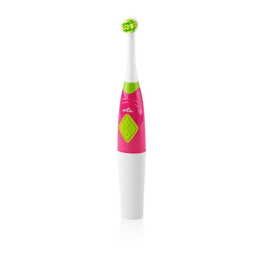 ETA | Brosse à dents avec gobelet et support | Sonetic ETA129490070 | Fonctionne avec piles | Pour enfants | Nombre de têtes de brosse incluses : 2 | Nombre de modes de brossage : 2 | Rose