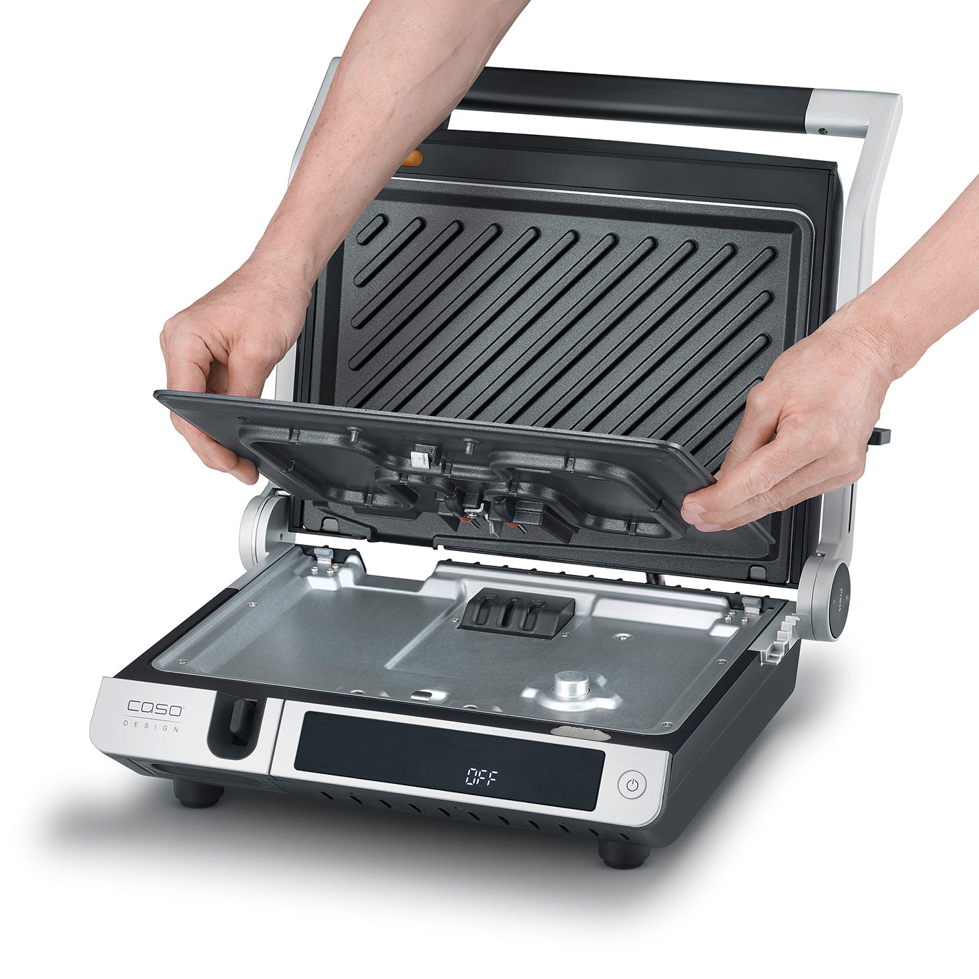 Caso Double Contact Grill with Thermocontrol | SteakMaster Pro | Contact grill | 2000 W | Stainless Steel/Black