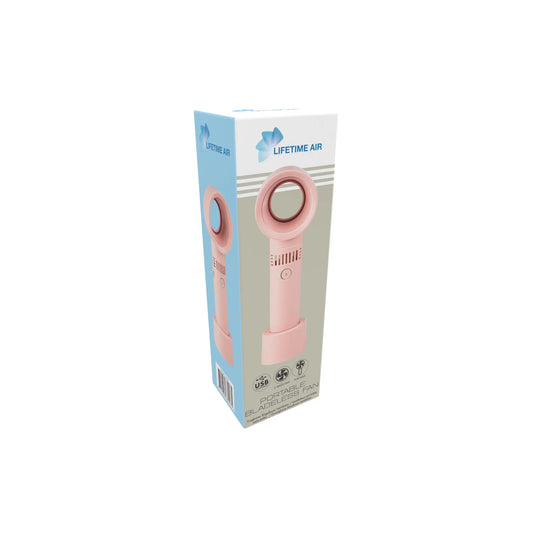 Lifetime Air | Tischventilator ohne Rotorblätter | 3 W | USB-C wiederaufladbar | 3 Geschwindigkeiten | Pink