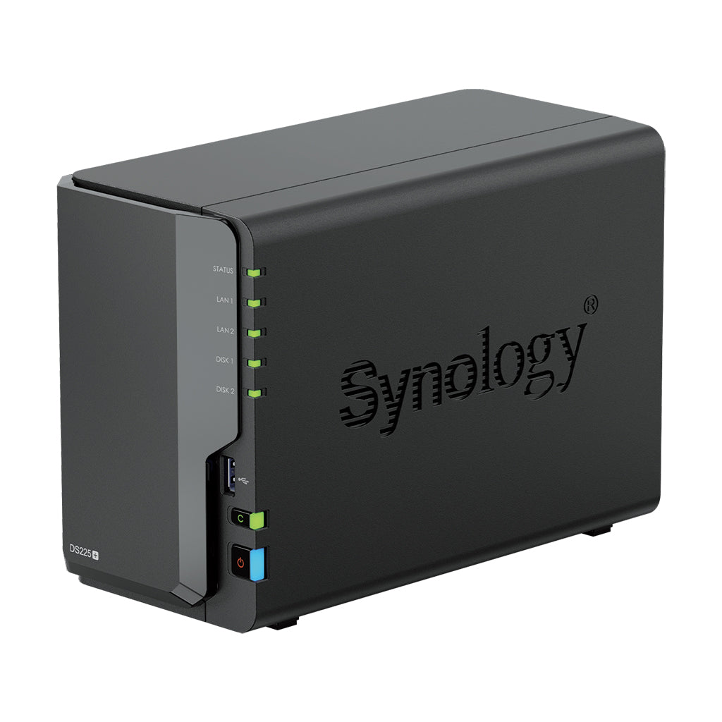 Synology DiskStation | DS225+ | Intel Celeron | J4125 | 2 Go | DDR4 | Noir