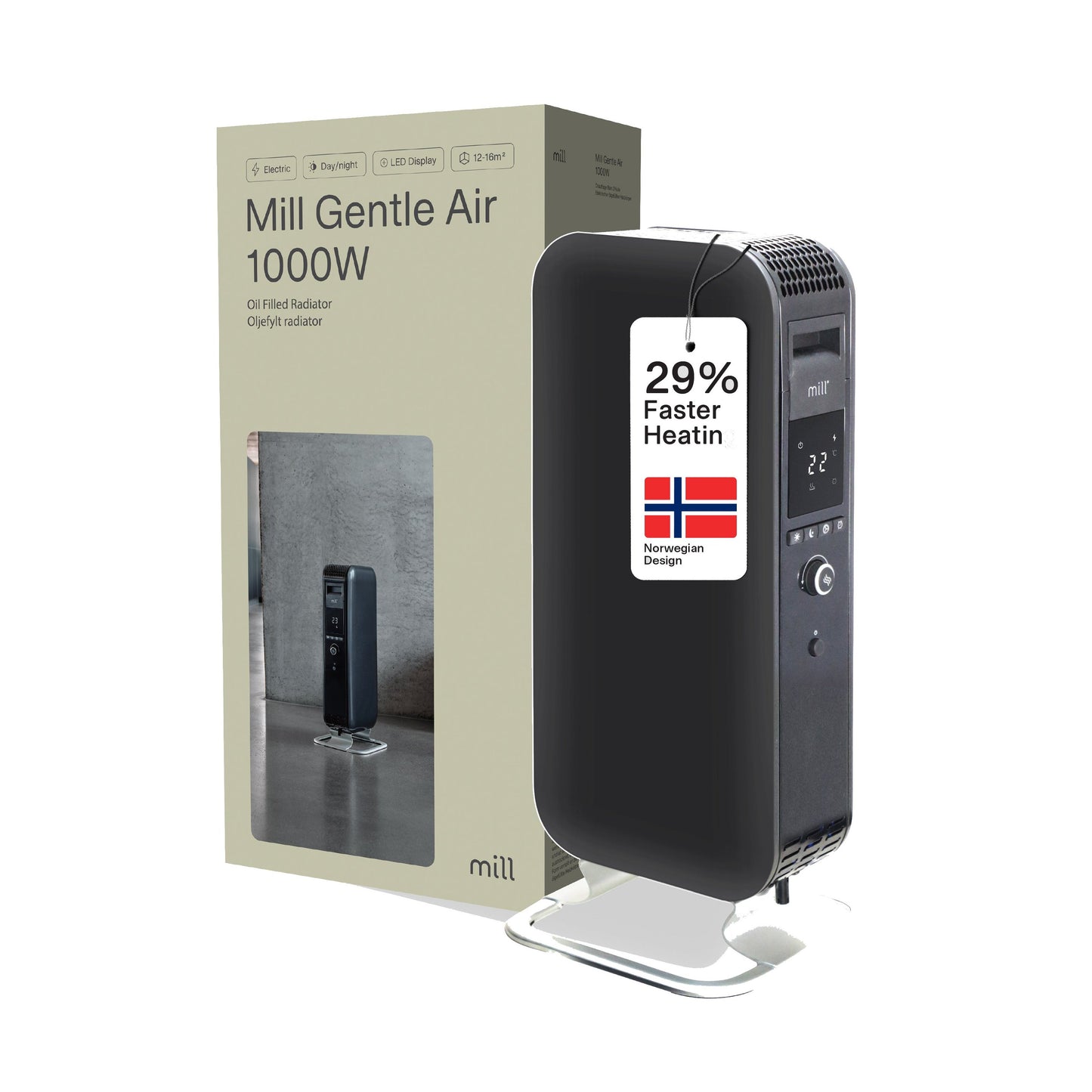 Mill | Heater | AB-H1000DN | Oil Filled Radiator | 1000 W