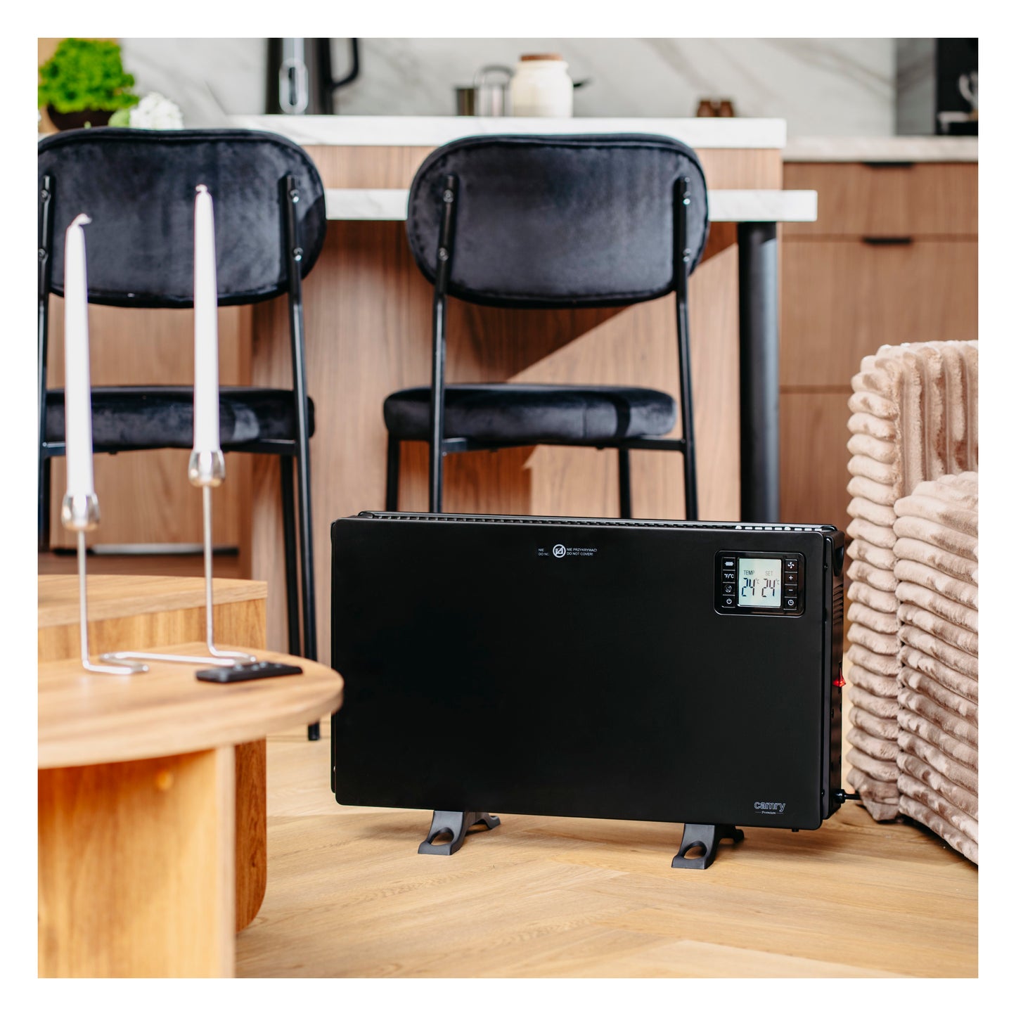 Camry Fan Heater with Remote Control | CR 7739 | Convection Heater | 2000 W