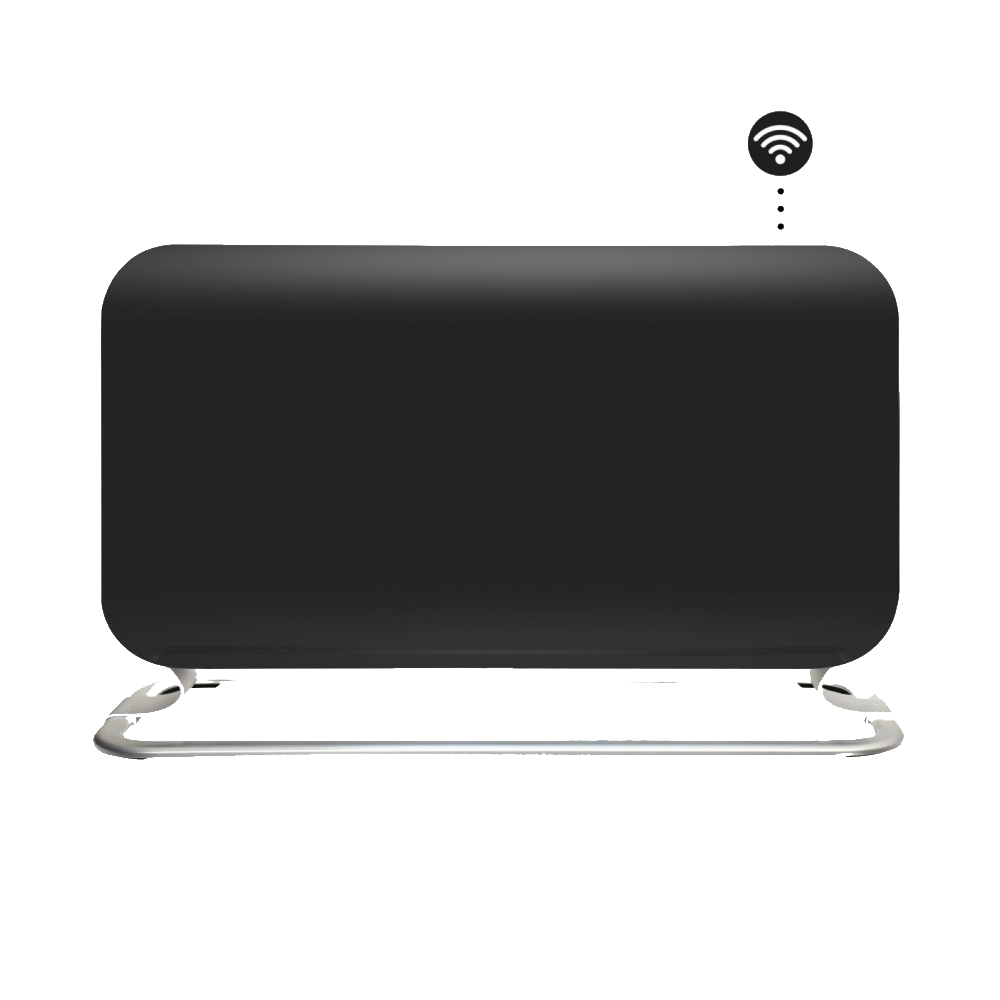 Mill CO1200WIFI3BLACK GEN3 Convection Heater, 1200W, Steel fronts, LED display