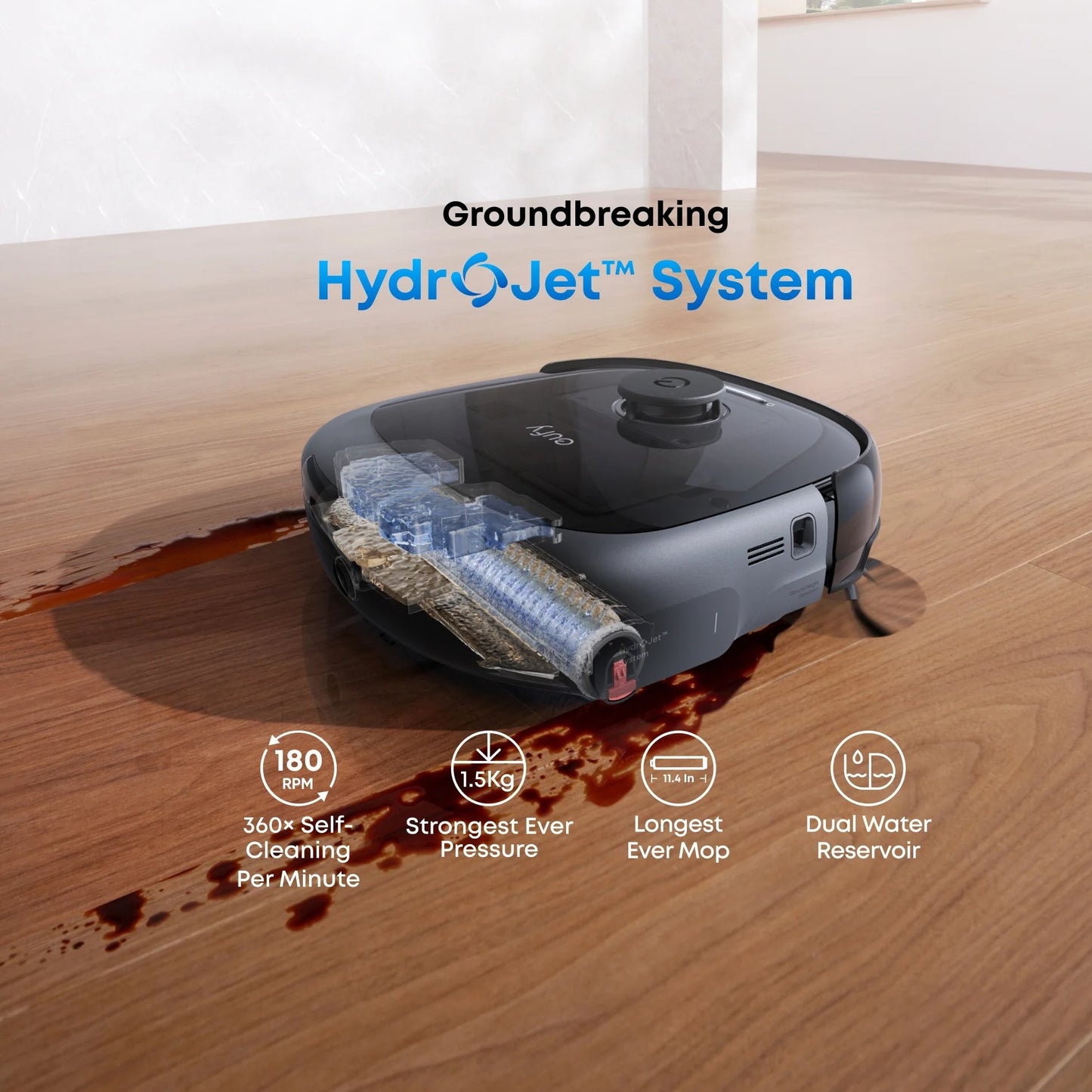 Anker Eufy Robot Vacuum Cleaner | Omni E28 | Wet&Dry | Dust capacity 3 L | 20000 Pa