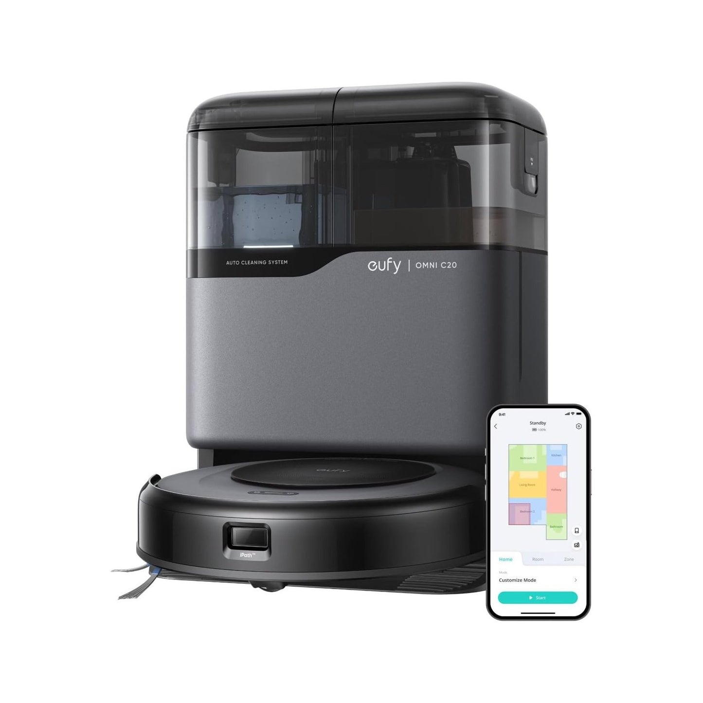 Anker Eufy | Robot Vacuum Cleaner with All-in-One Station | Omni C20 | Wet&Dry | 7000 Pa