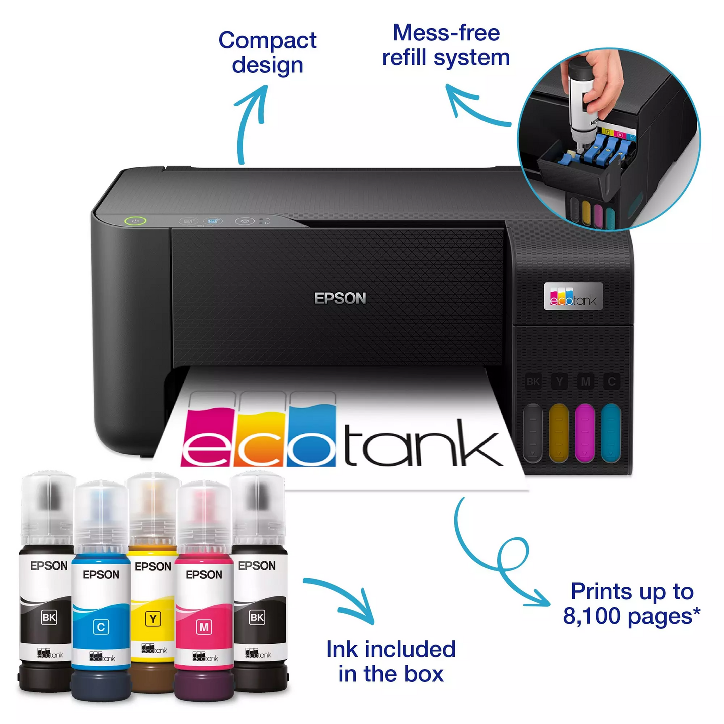 Epson EcoTank | L3230 | Printer / copier / scanner | Colour | Ink-jet | A4/Legal