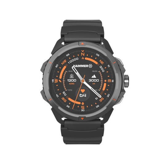 Hammer HAMMER | Watch 2 | Smart watch | Black | Orange | Water-resistant