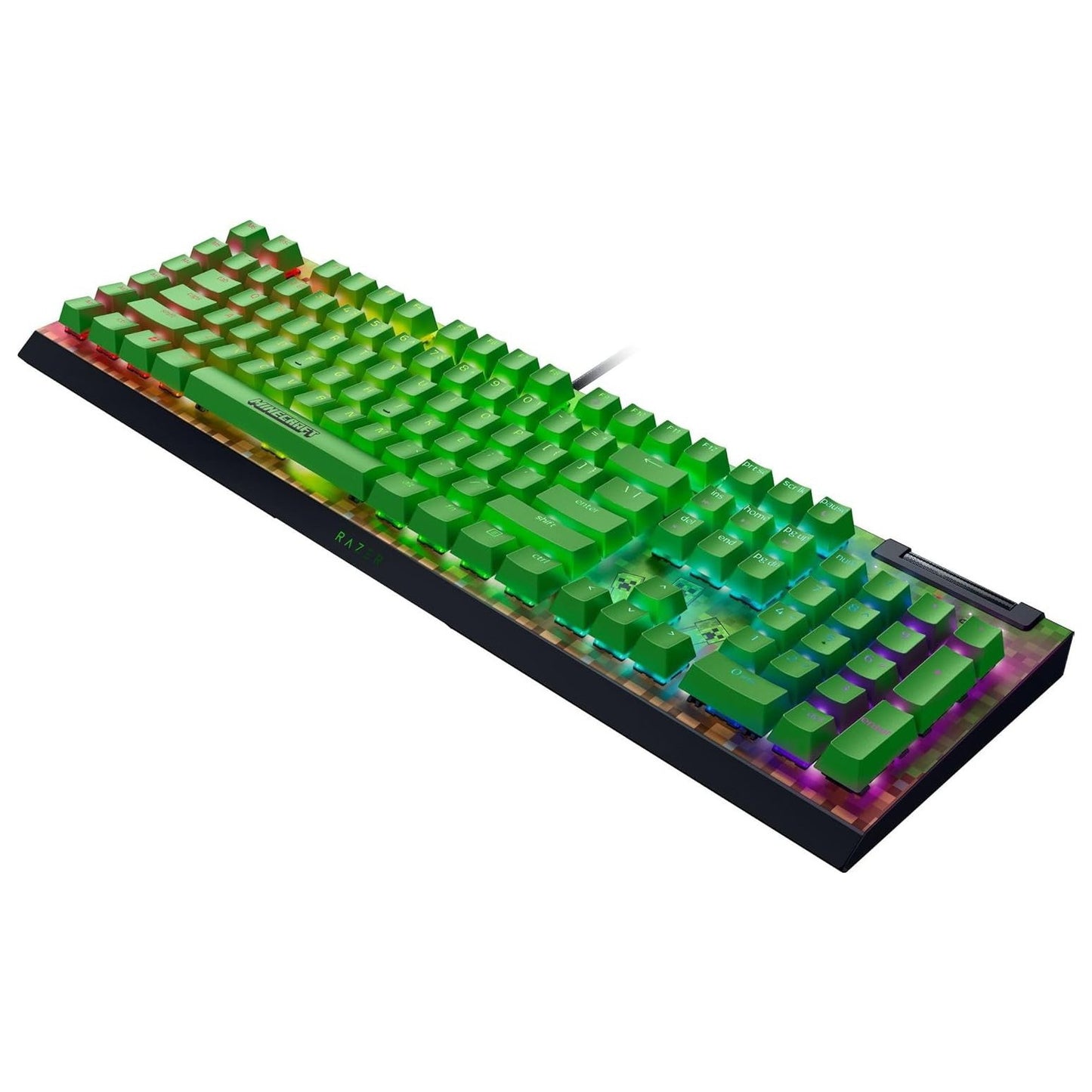 Razer BlackWidow V4 X | Gaming keyboard | Wired | Minecraft Edition | Green Mechanical Switches