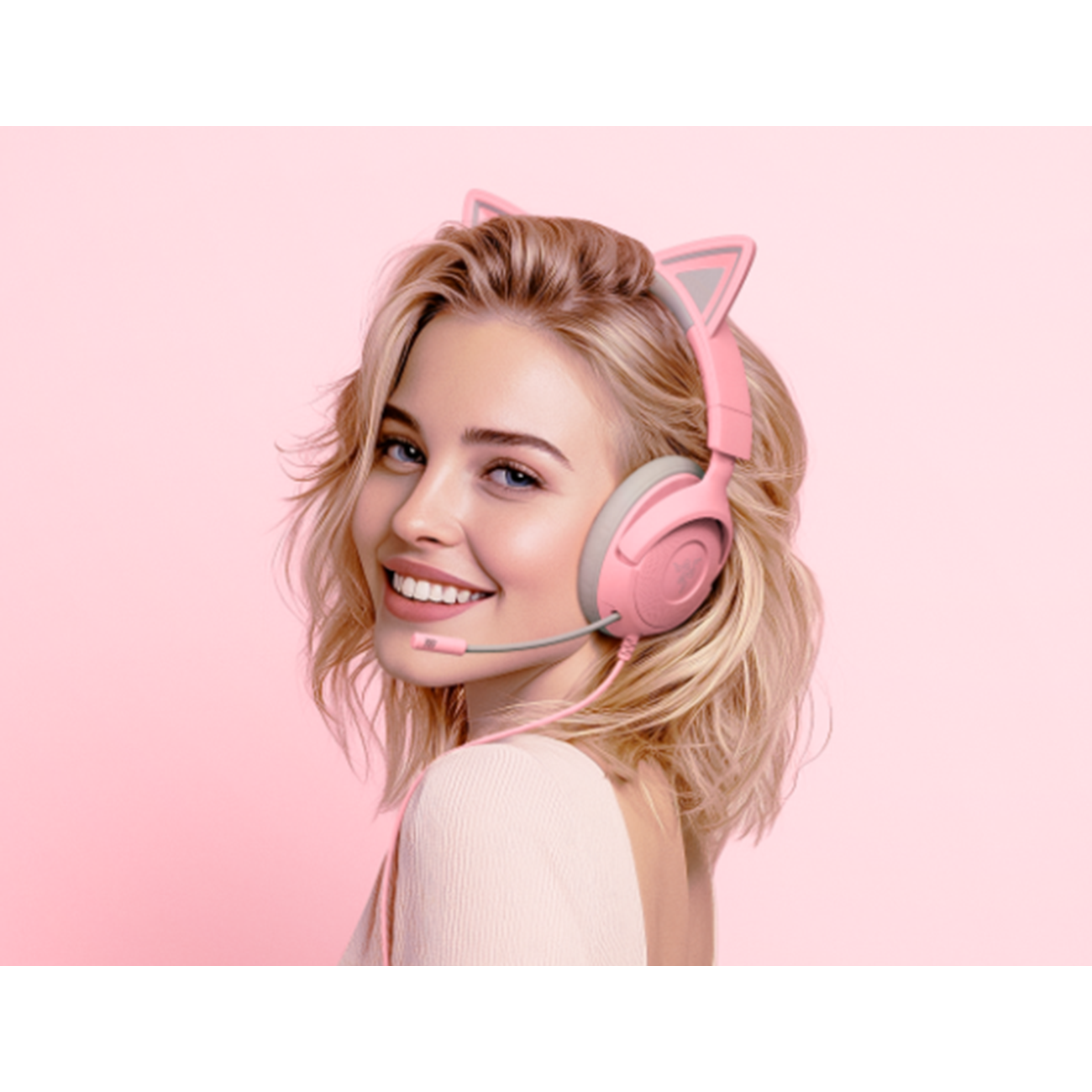 Razer Gaming Headset | Kraken Kitty V3 X | Wired | Over-Ear | Microphone | Quartz