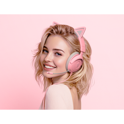 Razer Gaming Headset | Kraken Kitty V3 X | Wired | Over-Ear | Microphone | Quartz